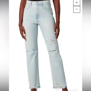 HUDSON | NWT Jade high rise straight leg loose fit light wash | Sz 25